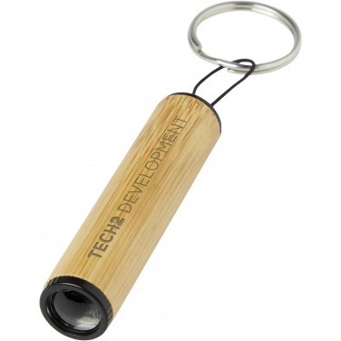 Logo trade promotional gifts picture of: Cane bamboo key ring with light