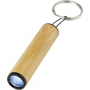 Logo trade promotional merchandise image of: Cane bamboo key ring with light