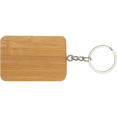 Logo trade promotional product photo of: Reel 6-in-1 retractable bamboo key ring charging cable