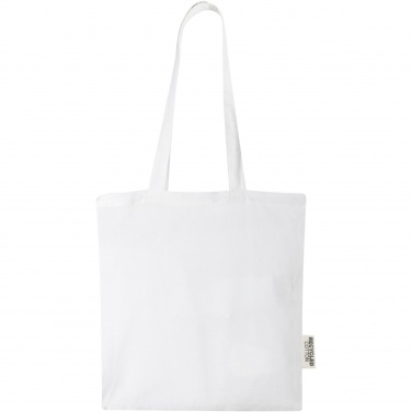 Logo trade promotional giveaway photo of: Madras 140 g/m2 GRS recycled cotton tote bag 7L