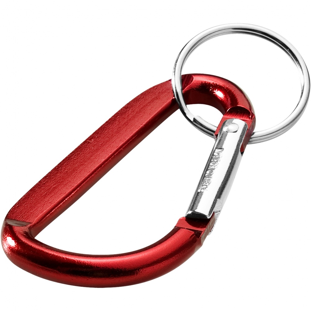 Logo trade advertising products image of: Timor RCS recycled aluminium carabiner keychain
