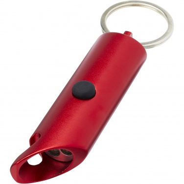 Logotrade advertising product image of: Flare RCS recycled aluminium IPX LED light and bottle opener with keychain