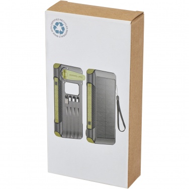 Logo trade promotional items picture of: Soldy 10.000 mAh RCS recycled plastic solar dynamo power bank 