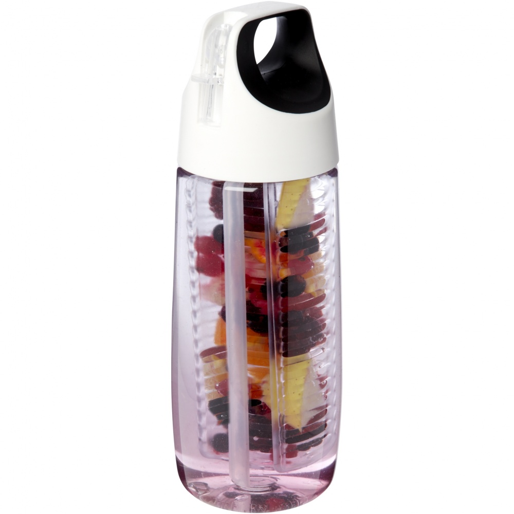 Logo trade promotional gifts image of: HydroFruit 700 ml recycled plastic sport bottle with flip lid and infuser