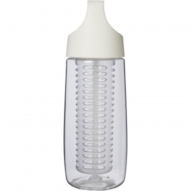 Logotrade promotional product picture of: HydroFruit 700 ml recycled plastic sport bottle with flip lid and infuser
