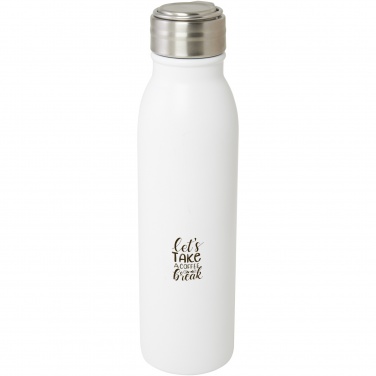 Logo trade promotional product photo of: Harper 700 ml RCS certified stainless steel water bottle with metal loop