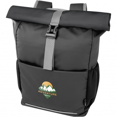 Logo trade corporate gift photo of: Aqua 15" GRS recycled water resistant roll-top bike bag 20L