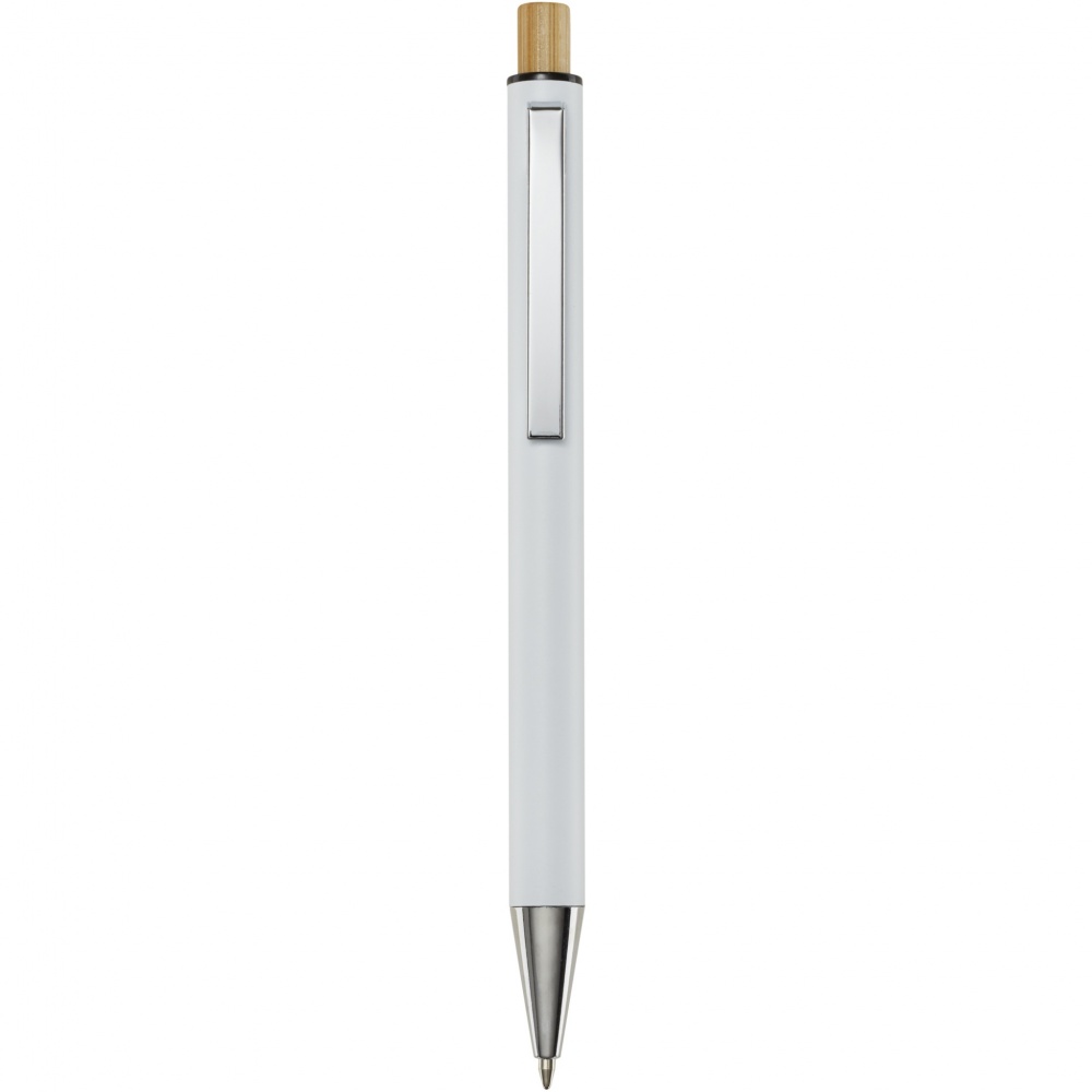 Logo trade promotional giveaway photo of: Cyrus recycled aluminium ballpoint pen (blue ink)