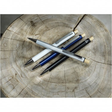 Logotrade business gift image of: Cyrus recycled aluminium ballpoint pen (blue ink)