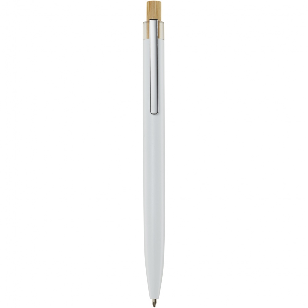 Logo trade promotional merchandise photo of: Nooshin recycled aluminium ballpoint pen  (blue ink)