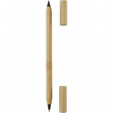 Logo trade promotional products image of: Samambu bamboo duo pen