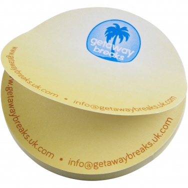 Logo trade promotional merchandise image of: Sticky-Mate® circle-shaped recycled sticky notes
