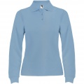 Estrella long sleeve women's polo, Sky blue