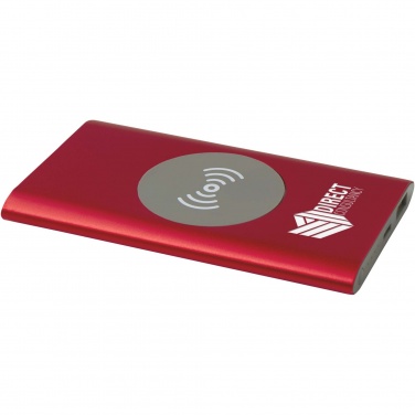 Logo trade promotional products image of: Juice 4000 mAh Type-C recycled aluminium wireless power bank 