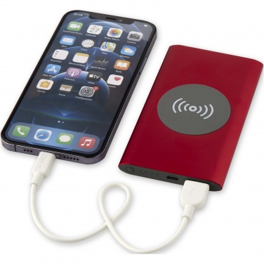 Logotrade promotional gift picture of: Juice 4000 mAh Type-C recycled aluminium wireless power bank 