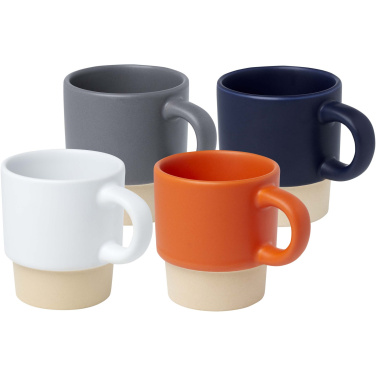 Logo trade promotional item photo of: Olympia 130 ml stackable expresso cup with clay bottom