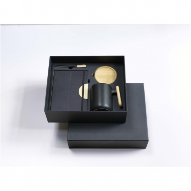 Logo trade business gifts image of: Laura A5 hard cover notebook and ballpoint pen gift set