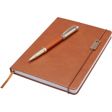 Logo trade promotional gifts image of: Legato A5 notebook and rollerball pen set 