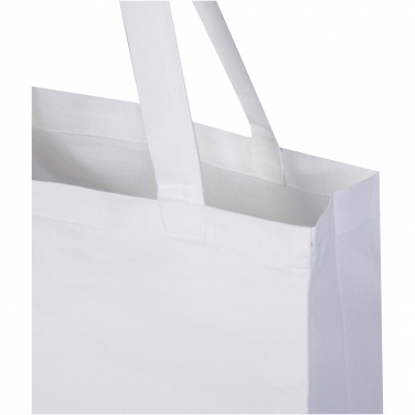 Logo trade advertising products picture of: Madras 140 g/m² GRS recycled cotton gusset tote bag