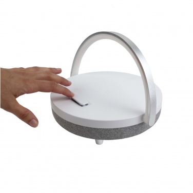 Logotrade promotional gift picture of: Prixton 4-in-1 10W Bluetooth® speaker with LED light and wireless charging base