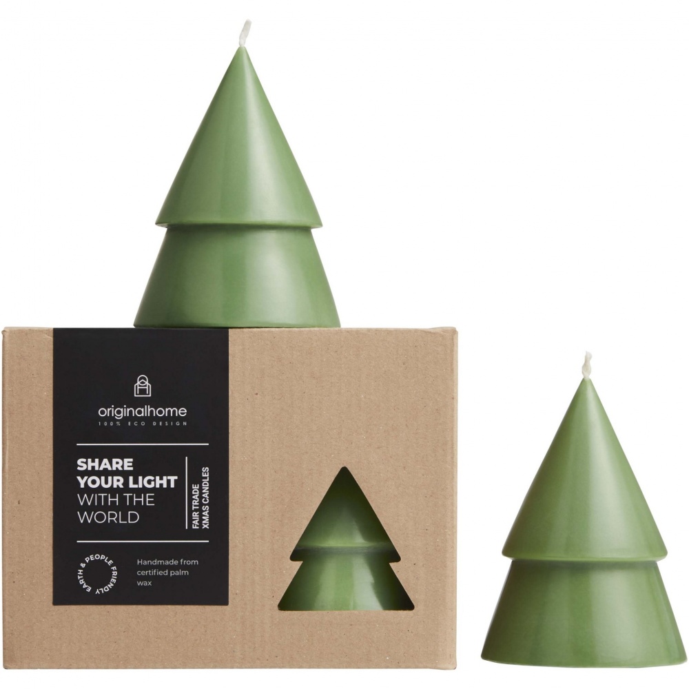 Logotrade promotional item image of: Originalhome Xmas tree candle set of 2 - M
