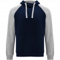 Badet unisex two-tone hoodie, Navy Blue / Heather grey