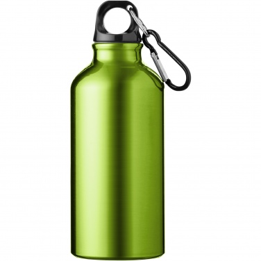 Logo trade advertising products picture of: Oregon 400 ml aluminium water bottle with carabiner