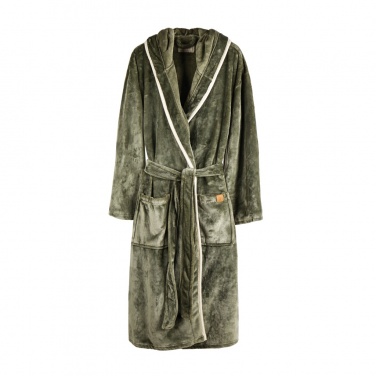 Logo trade promotional giveaways picture of: VINGA Louis luxury plush RPET robe size L-XL