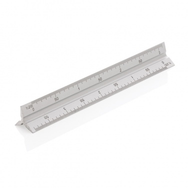 Logo trade promotional item photo of: 15cm. Aluminum triangular ruler
