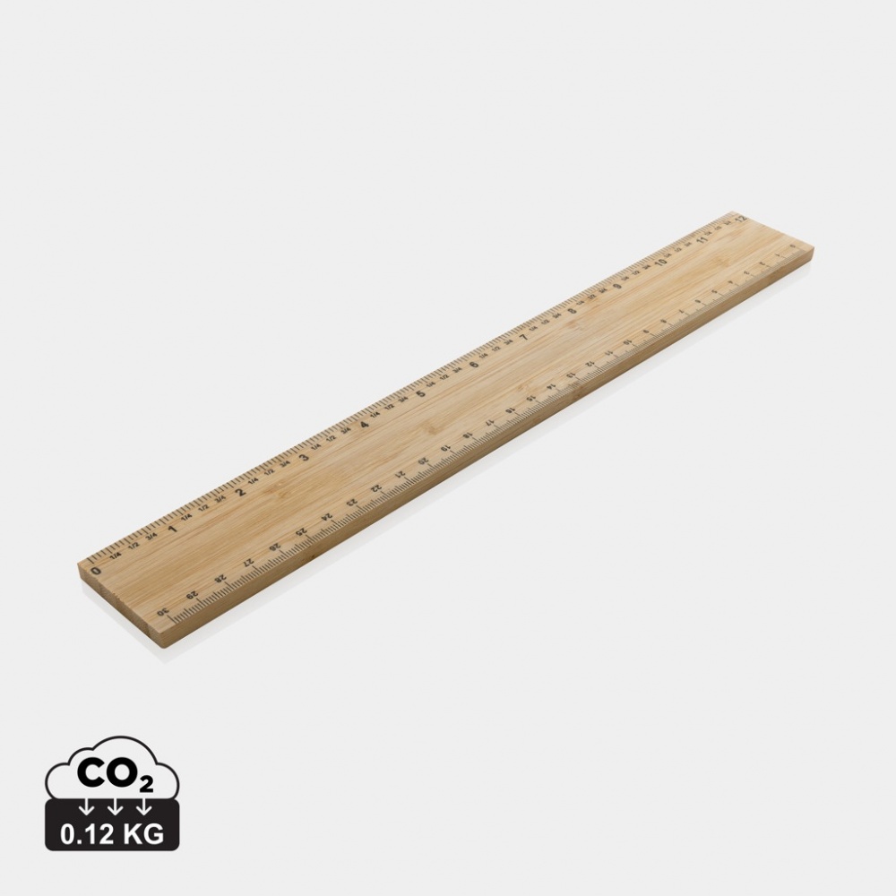 Logotrade corporate gift picture of: Timberson extra thick 30cm double sided bamboo ruler