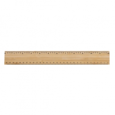 Logo trade corporate gift photo of: Timberson extra thick 30cm double sided bamboo ruler