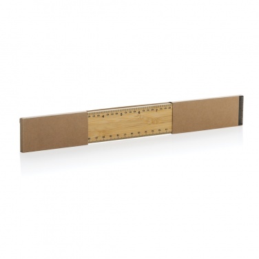 Logo trade corporate gifts picture of: Timberson extra thick 30cm double sided bamboo ruler