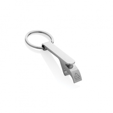 Logotrade promotional merchandise image of: RCS recycled zinc alloy bottle opener keychain