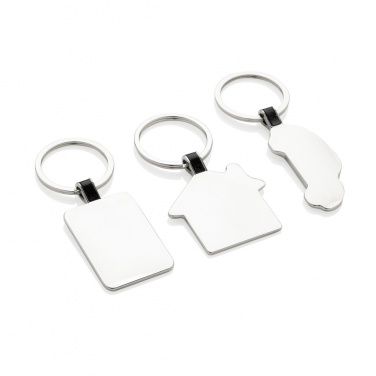 Logo trade promotional item photo of: RCS recycled zinc alloy house keyring