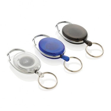 Logo trade promotional items image of: RCS recycled ABS roller clip keychain