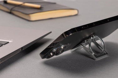 Logotrade business gifts photo of: RSC recycled zinc alloy phone stand keychain