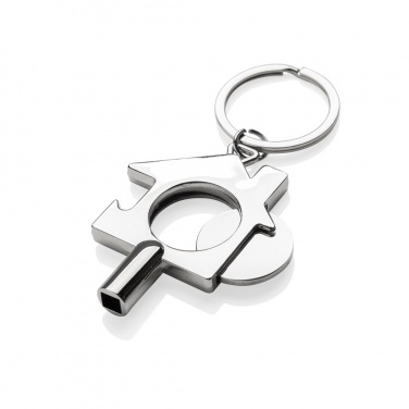 Logotrade promotional giveaway image of: RCS recycled zinc alloy 3 in 1 keychain