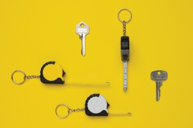 Logotrade promotional products photo of: MeasureMate RCS reycled ABS 1 meter tape keychain