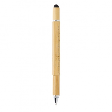 Logo trade advertising product photo of: Bamboo 5-in-1 toolpen