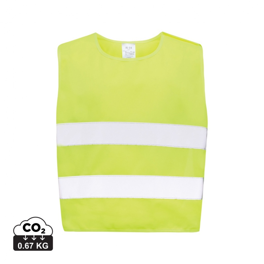 Logo trade promotional merchandise image of: GRS recycled PET high-visibility safety vest 3-6 years
