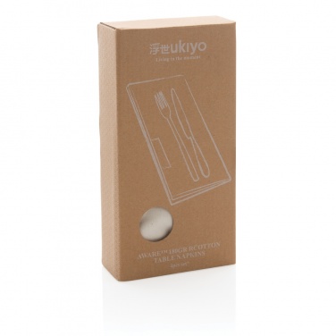 Logo trade corporate gift photo of: Ukiyo Aware™ 180gr rcotton table napkins 4pcs set