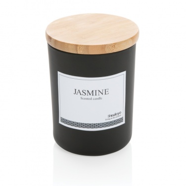 Logo trade advertising products image of: Ukiyo deluxe scented candle with bamboo lid