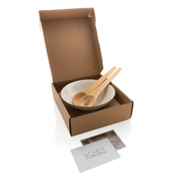 Logo trade promotional product photo of: Ukiyo salad bowl with bamboo salad server