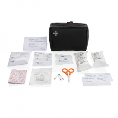 Logo trade promotional product photo of: RCS recycled nubuck PU pouch  first aid set
