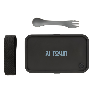 Logo trade corporate gift photo of: GRS recycled PP lunch box with spork