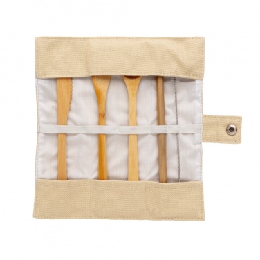 Logotrade promotional merchandise picture of: Reusable bamboo travel cutlery set