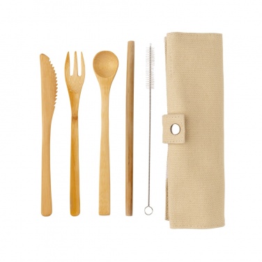 Logotrade promotional merchandise photo of: Reusable bamboo travel cutlery set