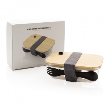 Logotrade promotional giveaways photo of: Glass lunchbox with bamboo lid