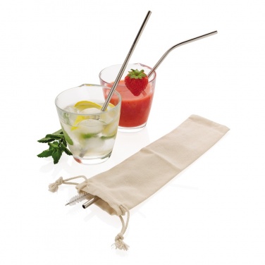 Logotrade promotional merchandise photo of: Reusable stainless steel 3 pcs straw set