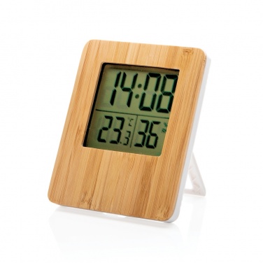 Logo trade promotional products picture of: Bamboo weather station